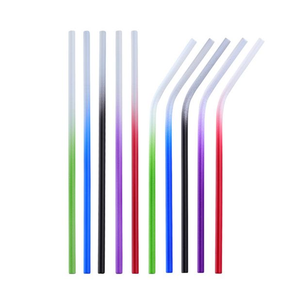 

change color straw reusable stainless steel straws amazing color change reusable metal straight bent drinking straws 5060