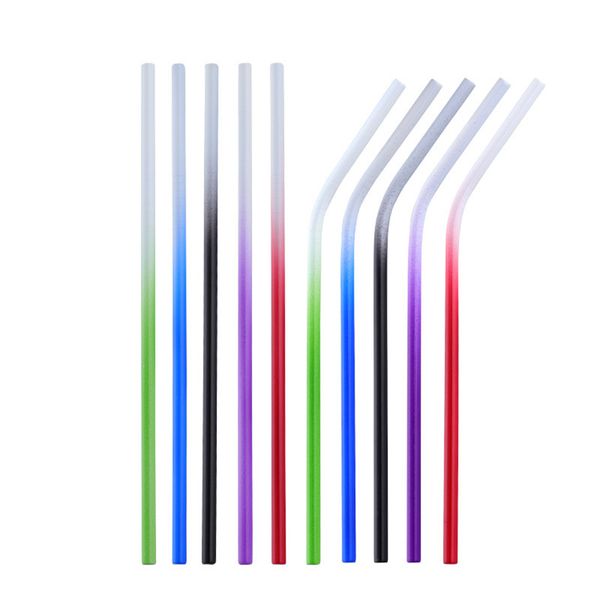 

change color straw reusable stainless steel straws amazing color change reusable metal straight bent drinking straws 5060