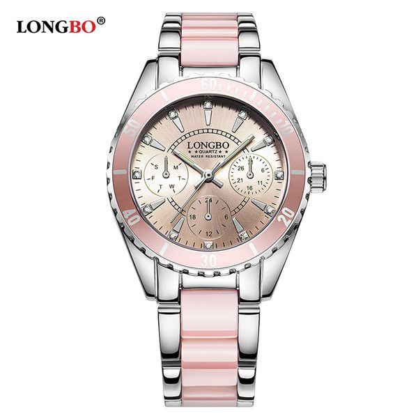 

brand fashion ladies luxury watch ceramic alloy diamond imitation mechanical bracelet watch q cute style ladie orologio donna, Slivery;brown