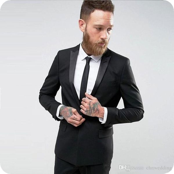 

slim fit еѬнй groom мокинги дл мђжин ком венани man blazer jacket поледние coat pant диз, Black;gray