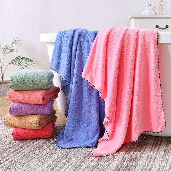 

coral fleece towel bath towel bath cap three-piece super soft absorbent microfiber face towel gift