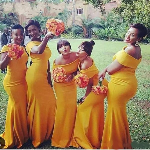 

south african nigerian mermaid bridesmaid dresses off shoulder floor length maid of honors dresses for wedding party custom made, White;pink