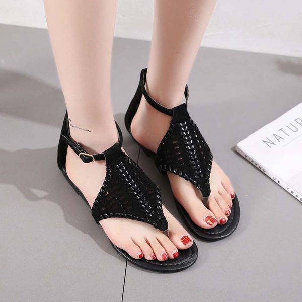 

02010 slippers rubber slide sandal floral brocade men slipper gear bottoms flip flops women striped beach causal slipper with box size:35-45, Black