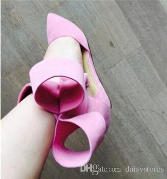 

2017 new summer bow knot women big bowtie flats shoes pointed toe women sandals shoes women size 35-42