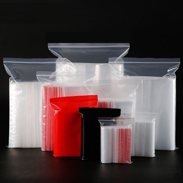 

9*13cm closure pockets transparent bag pe food sealed bag