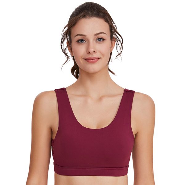 

solid women sports bra running gym casual pullover fitness yoga double shoulder strap quick drying push up seamless crop top, White;black