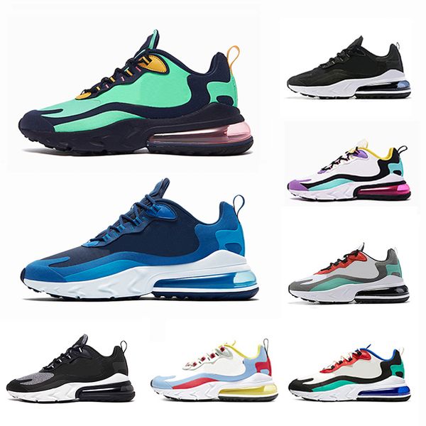 

2019 blue void bright violet bauhaus react men running shoes electro green optical black white mens sports sneakers 40-45, White;red