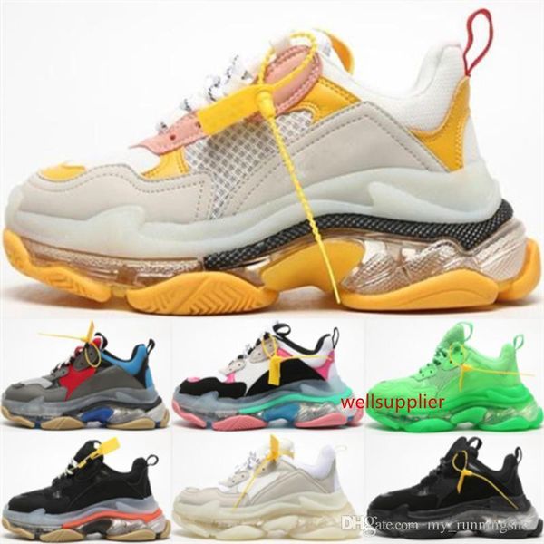 

new luxury triple-s designer old dad sneakers crystal chaussures de men women designer triple s black sport casual shoes