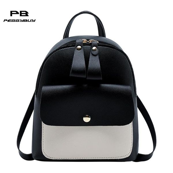 

fashion women mini backpack pu leather college shoulder satchel school rucksack ladies girls casual travel bag mochilas mujer