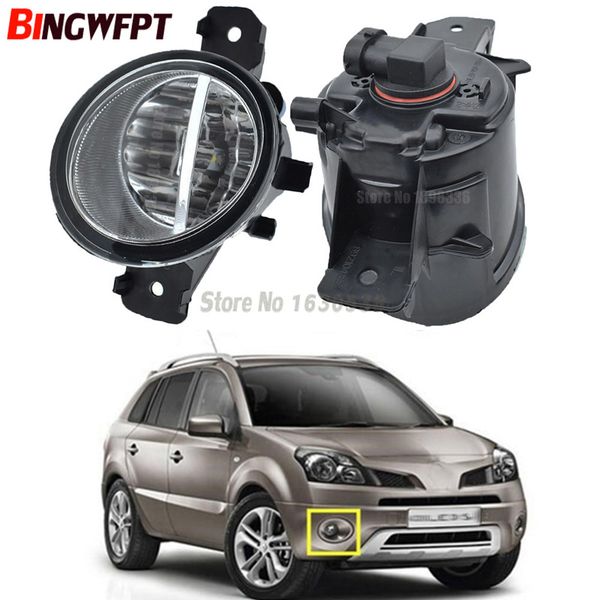 

1 set (left + right) car styling front led fog lamps fog lights 26150-89905 for renault koleos (hy_) 2008-2015
