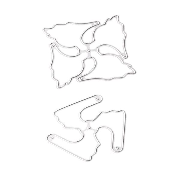 

2pcs windmill embossing cutting dies for diy scrapbooking paper card making