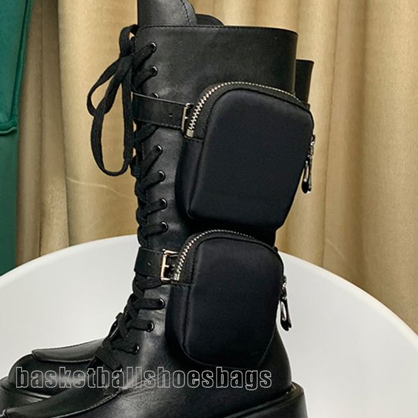 

2019 new design pocket matched for ankle boots women four big and small ankle wallet for boots y, Black