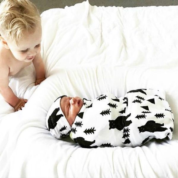 

new 11 color cute cotton printed baby sleeping bags with hat 2pcs set cocoon swaddle cocoon sack newborn pgraphy swaddle wrap blanket