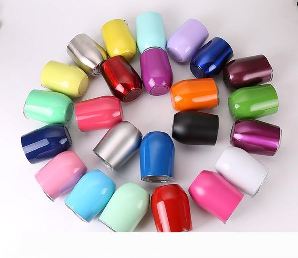 

12oz water bottle stainless steel tumbler wine glasses coffee mugs egg cups vacuum insulated beer mug wedding party champagne with lid