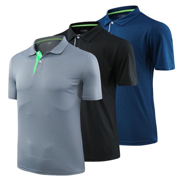 

men's t-shirt 100% polyester fiber golf shirt short-sleeved golf shirt breathable fitness running t-shirt 3xl, Black;blue