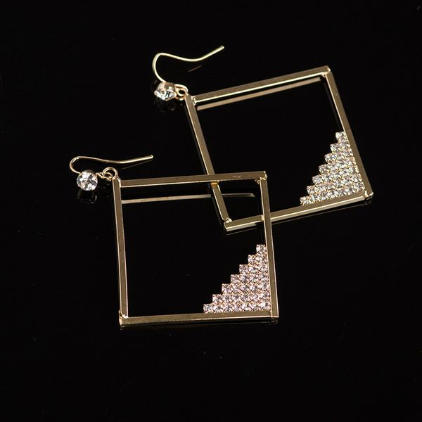 

ear nail earrings earring temperament exaggeration high archives rhinestone jewelry product, Golden