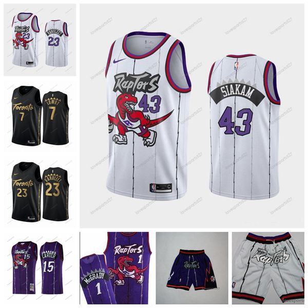 

Pa cal 43 iakam toronto 13 raptor 13 nba jer ey tracy 1 mcgrady vince 15 carter lowry 23 vanvleet city 13 edition ba ketball jer ey, Black;red
