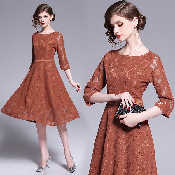 

backlakegirls lace cut out a line cocktail dresses 2020 scoop neck three quarter sleeves with sashes, White;black