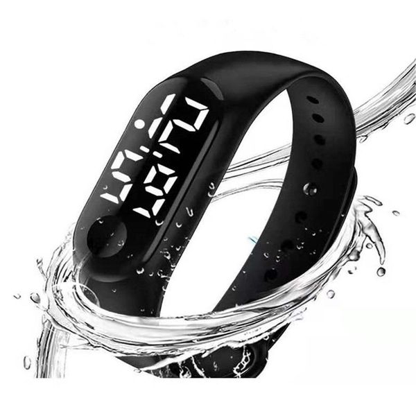 

2019 reloj led electronic sports luminous sensor watches fashion men and women watches cost-effective exterior pk mi 4, Slivery;brown