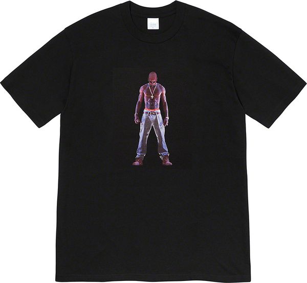

2020 hip hop usa summer box logo tupac hologram p tee skateboard mens designer t shirt women street luxury casual tshirt, White;black