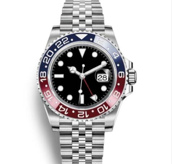 

2019 new sports fashion watches mens gmt watch automatic jubilee mens watch orologio di lusso orologi da uomo blue black men wristwatch, Slivery;brown