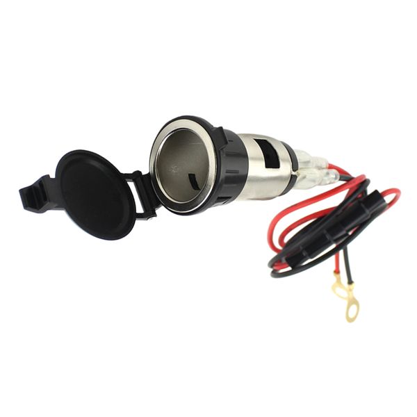 

12v car motorcycle cigarette lighter power socket outlet plug with fuse wire