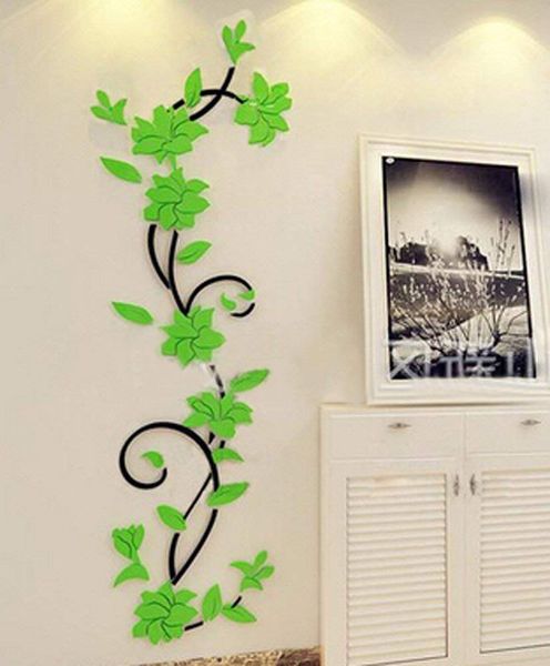 

3d romantic rose flower wall sticker removable home decor decal room vinyl