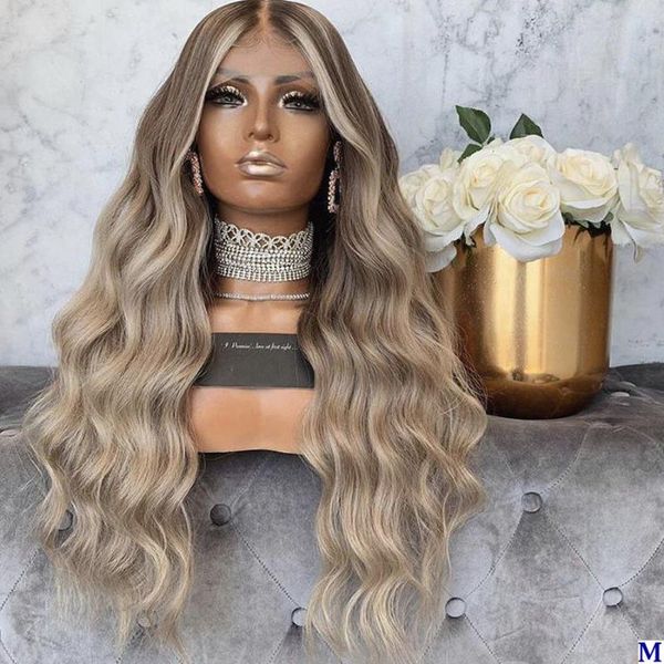 

peruvian transparent silk base lace front human hair wigs for black women pre plucked ombre body wave full lace wigs 180density, Black;brown