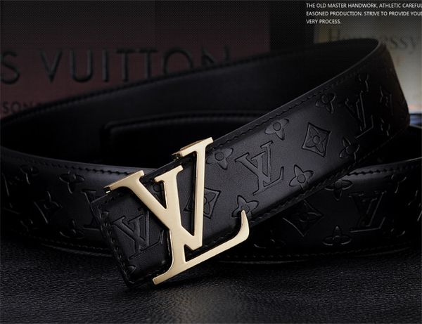 

2018 fa hion de ign brand belt men leather gold ilver mooth buckle ca ual belt 4 color denim jean party 105 125cm a 013