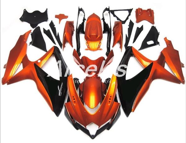 

4gifts new abs motorcycle bike fairing kit fit for suzuki gsxr600 gsxr750 k8 2008 2009 2010 08 09 10 bodywork set custom orange black cool