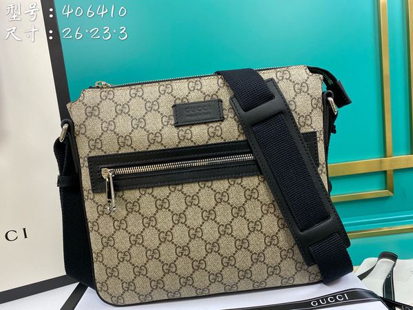

classic men's cross-body bag high-end custom quality cross-body bag single shoulder bag business casual style silver metal accessories