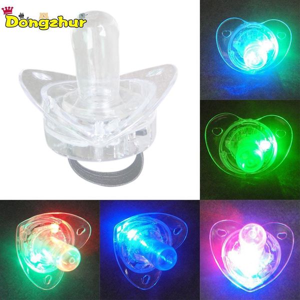 

light night new led colorful pacifier rave binkie soft light up toy necklace glowing flashing led whistle nipple toys