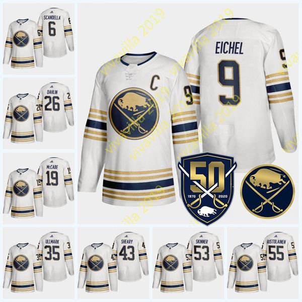 

Youth 9 Jack Eichel Buffalo Sabres 50th Patch Third Jersey Jeff Skinner Rasmus Dahlin Casey Mittelstadt Rasmus Ristolainen Evan Rodrigues