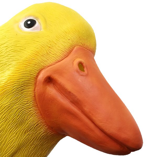 

rubber latex yellow duck mask party holiday fancy dress animal masks cosplay kamen size