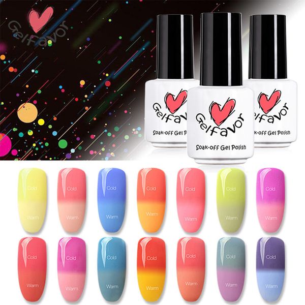 

gelfavor 7ml temprature change color t01-30 uv gel nail polish long-lasting macaron gel varnish lacquer