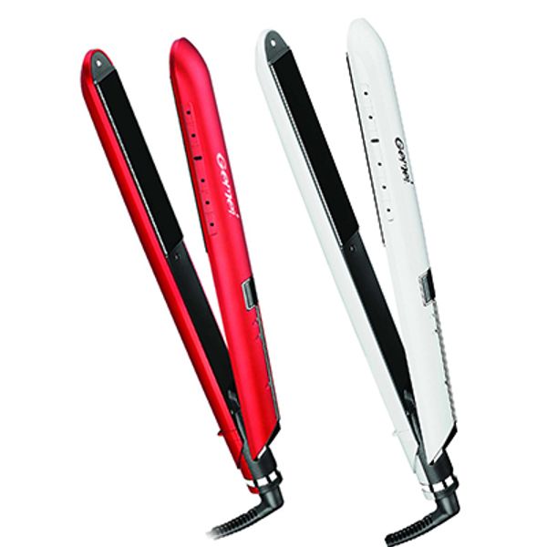 

flat iron smoothing professional straightening ceramic hair straightener lcd display remind with 25 temperature setting, Black