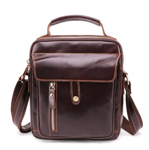 

european and american retro new leather men's bag explosion models trend casual fashion men's shoulder bag multifunctional busines