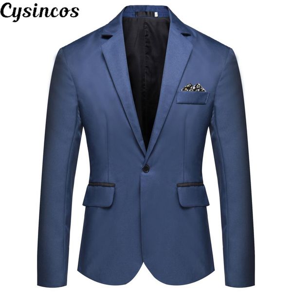 

men's jackets cysincos quality brand men blazers 2021 autumn tuxedos for formal occasions coat male custom business, Black;brown