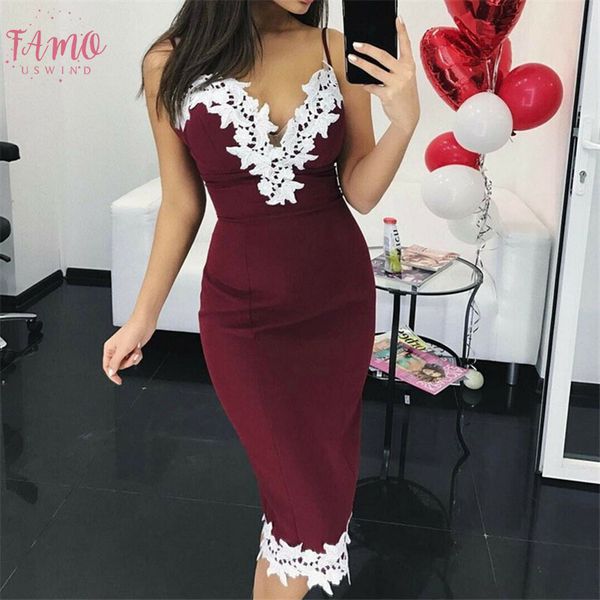 

women lace v neck dress female bodycon cocktail party knee length pencil dress lace patchwork suspenders slim dresses hot, Black;gray