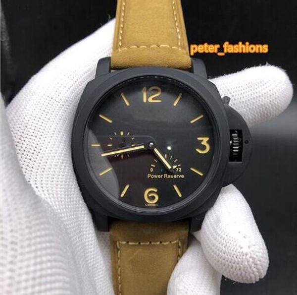 

Men 039 automatic mechanical watche brown leather trap with waterproof cla ic watch black large dial bu ine watch, Slivery;brown