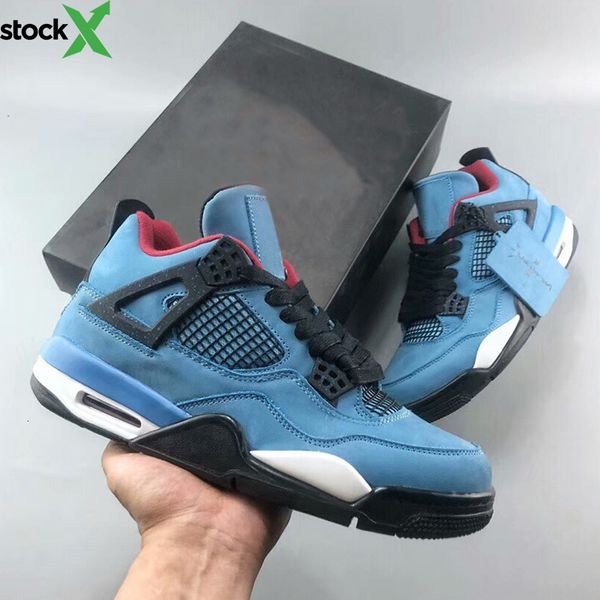 

travis scots 4s 2020 4 sports shoes for men fashion athletic basketball shoe mens trainer sneakers men running shoes, Black