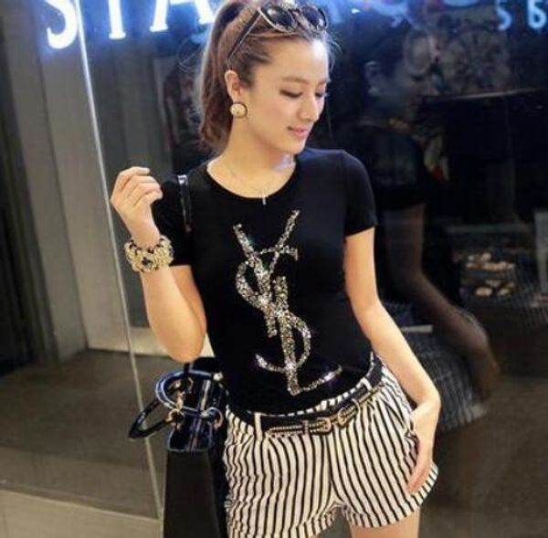 

Summer t hirt women top luxury de igner hort lady ummer beach clothing hort leeve tee vacation ca ual t hirt, White