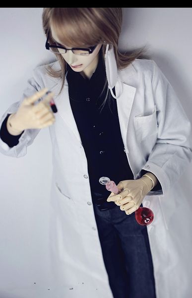 

bjd куклы белый доктор общий coat для 1/4 msd 1/3 sd13 sd17 дяди одежда customized cmb5