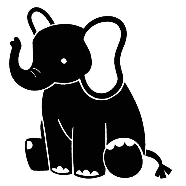

16*15.2cm elephant vinyl decals cute and interesting fashion sticker decals car styling car sticker