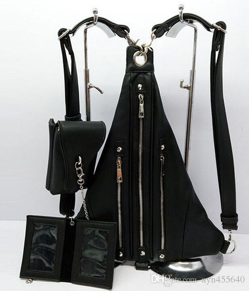 

2016 new arrival locomotive bag , shoulder punk fashionpu pocket backpack leather multifunction travel nappy handbag, bags