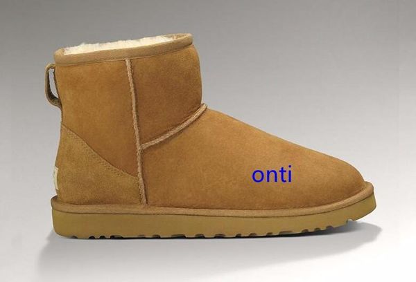 

australian women snow women snow boots 100% genuine cowhide leather ankle boots warm winter boots woman shoe size 35-44, Black