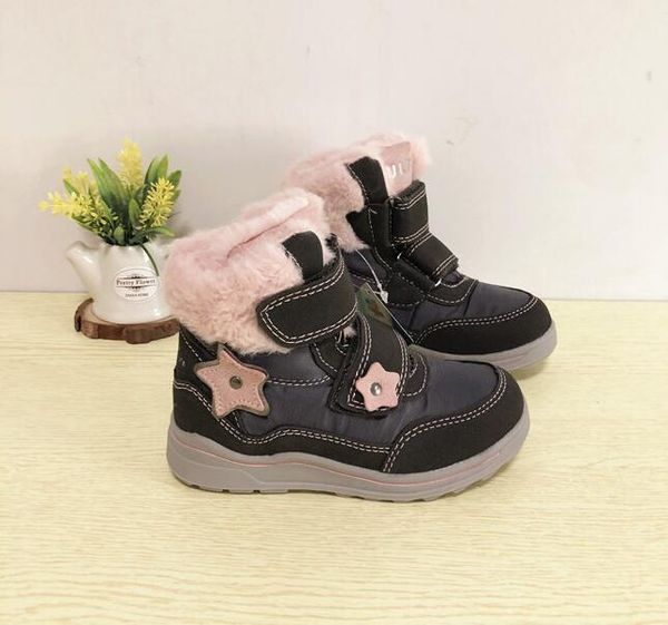 

экспорт россии девушки дети снега сапоги ботинки хлопка зимы водонепроницаемой нескользящей теплый, Black;grey