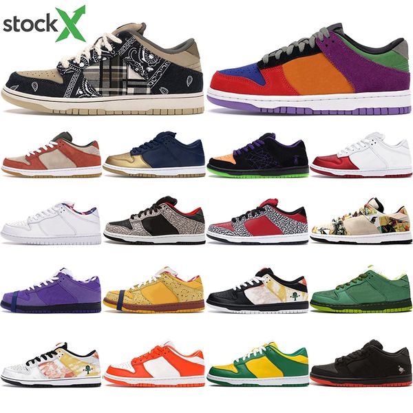 

sb dunk низкого конструктор аутентичных скейтборда кроссовки safari коренастый dunky женщины люди белый от вскользь ботинок способа travis s