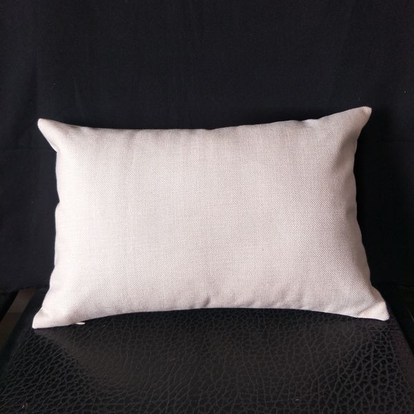 

20pcs 12x18in poly lumber pillow cover for sublimation print natural light grey faux linen cushion cover for heat press print