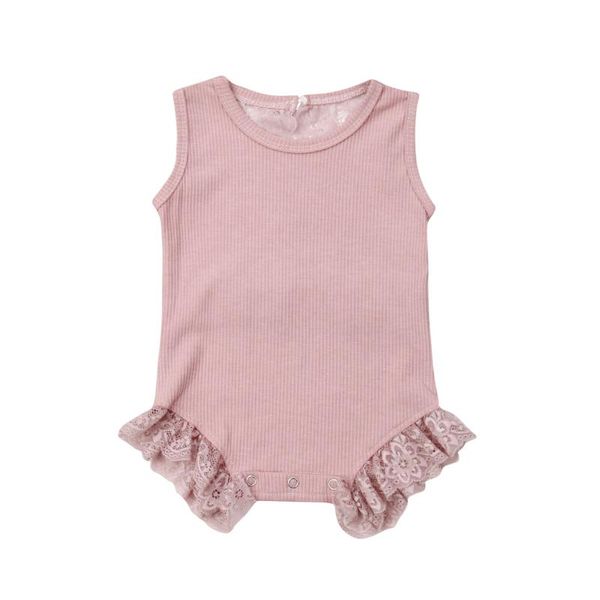 

newborn kid baby girl clothes sleeveless romper playsuit cotton sunsuit outfit baby clothing, Blue